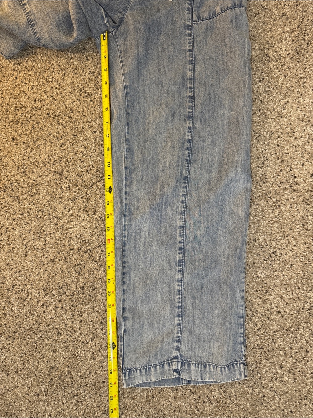 Jane + Delancey Light Blue Pull On Pant with Cord Belt & Elastic Back - Picture 5 of 13